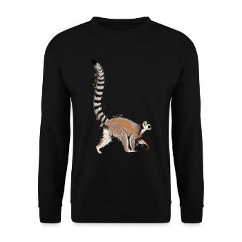 Lemur - Unisex Sweatshirt - black - Front - Alina (178cm) & Michal (187cm)