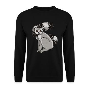 Lemur - Unisex Sweatshirt - black - Front - Alina (178cm) & Michal (187cm)