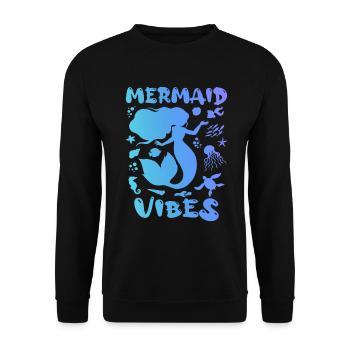 Mermaid - Sirène - Mermaid Vibes - Unisex Sweatshirt - black - Front - Alina (178cm) & Michal (187cm)