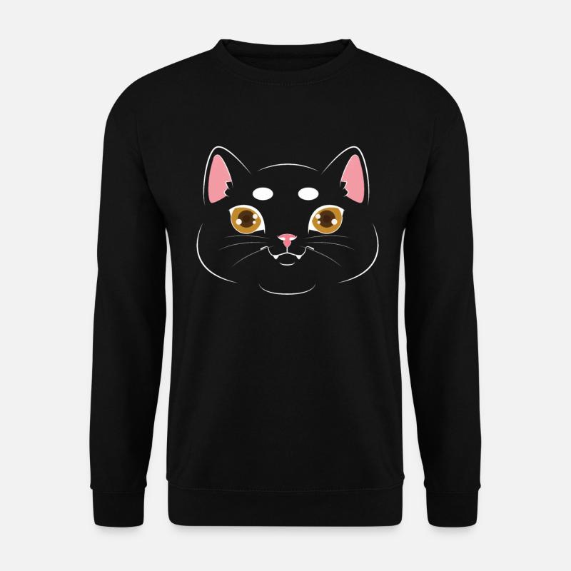Schwarze Katze - Unisex Pullover - Schwarz