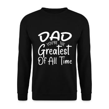 Best Dad in the World | Best Dad Gift Dad - Unisex Sweatshirt - black - Front - Alina (178cm) & Michal (187cm)