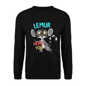 Lémurien - Sweat-shirt Unisexe - noir - Devant - Alina (178cm) & Michal (187cm)