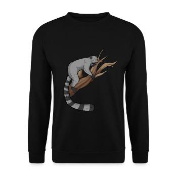 Lémurien - Sweat-shirt Unisexe - noir - Devant - Alina (178cm) & Michal (187cm)