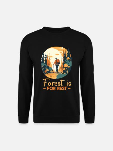 Waldcamping Urlaub in den Bergen - Unisex Pullover - Schwarz
