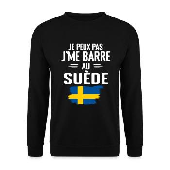Ich kann nicht in Schweden bar sein - Unisex Pullover - Schwarz - Vorne - Alina (178cm) & Michal (187cm)