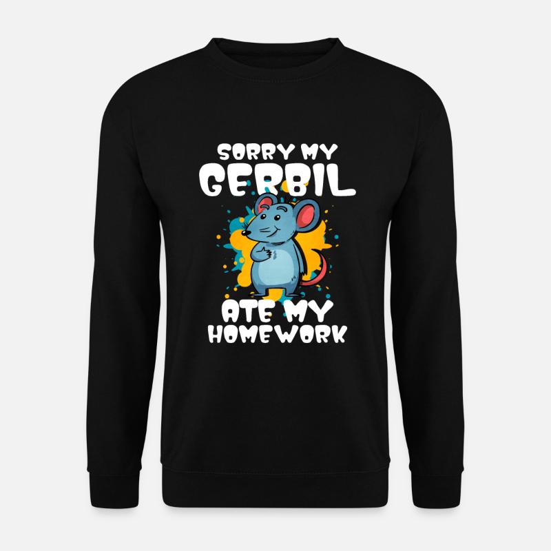 Gerbil Mouse Gift - Unisex Sweatshirt - black