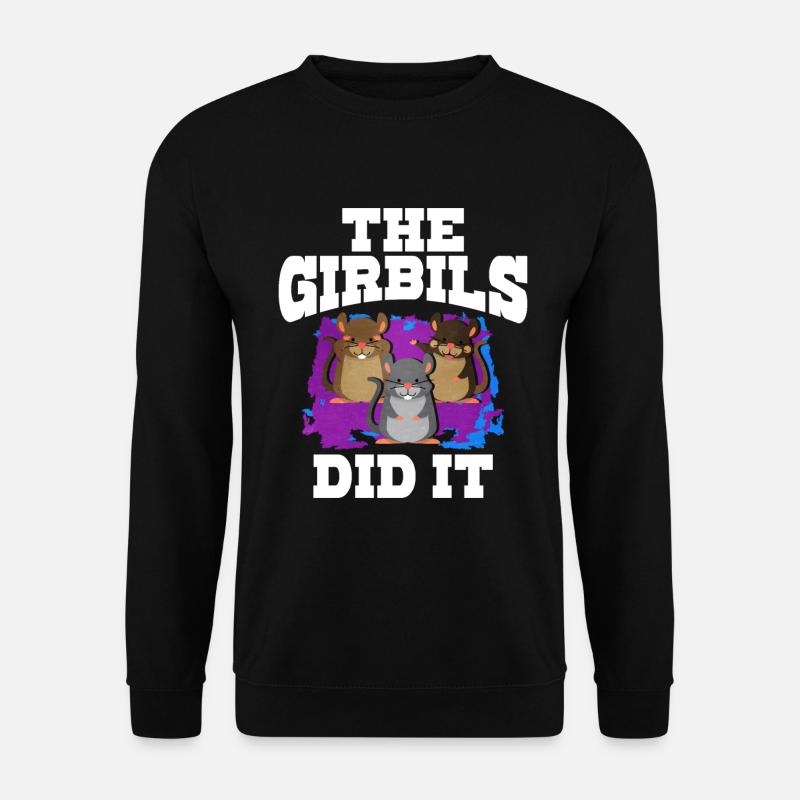 Gerbil Mouse Gift - Unisex Sweatshirt - black
