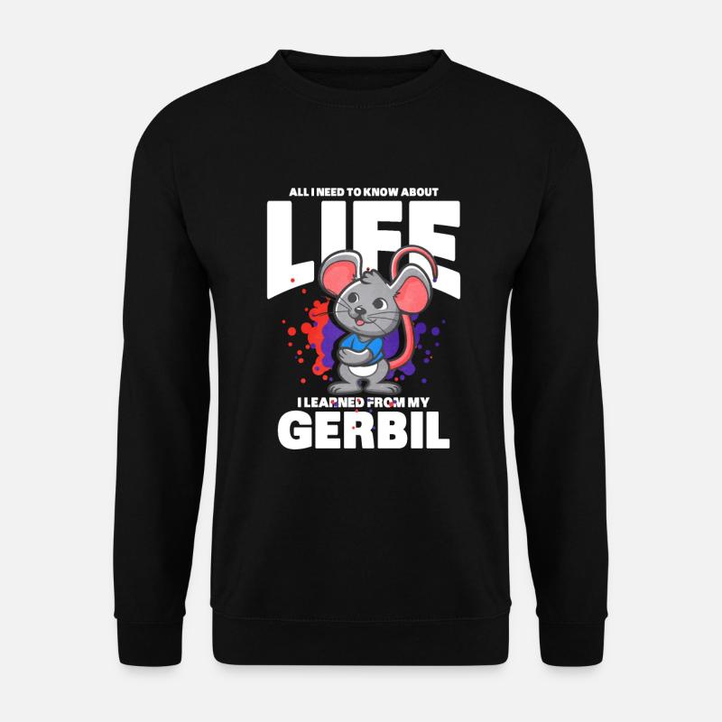 Gerbil Mouse Gift - Unisex Sweatshirt - black