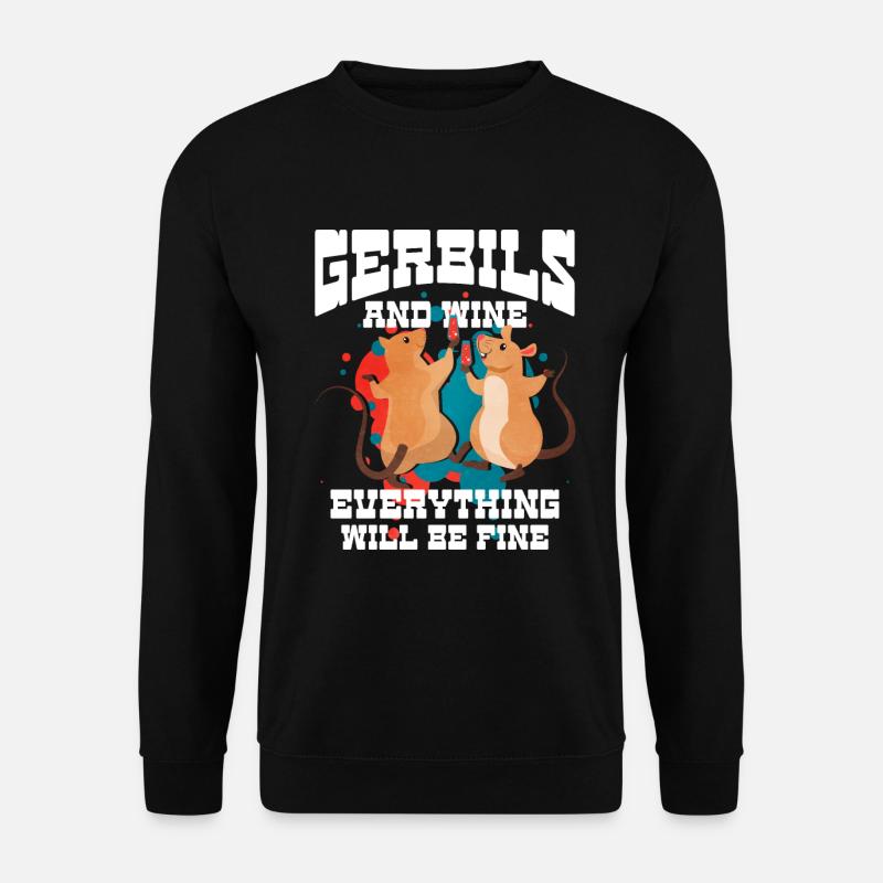 Gerbil Mouse Gift - Unisex Sweatshirt - black