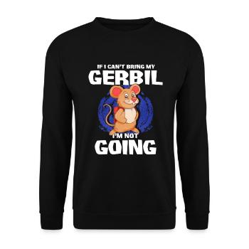 Rennmaus Maus Geschenk - Unisex Pullover - Schwarz - Vorne - Alina (178cm) & Michal (187cm)
