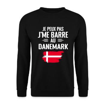 Je Peux Pas J'me Barre Au Danemark - Sweat-shirt Unisexe - noir - Devant - Alina (178cm) & Michal (187cm)