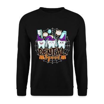 Zahn Zähne Zahnarzt Zahnmedizinische Angestellte - Unisex Pullover - Schwarz - Vorne - Alina (178cm) & Michal (187cm)