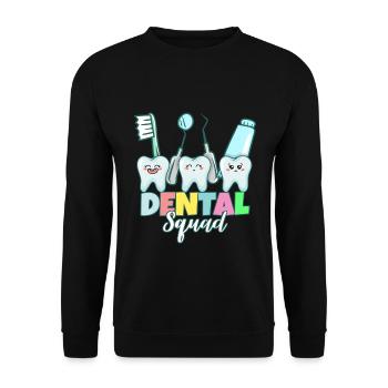 Dents dentaires Dentiste Dentiste - Sweat-shirt Unisexe - noir - Devant - Alina (178cm) & Michal (187cm)