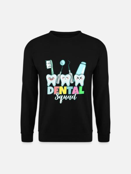 Zahn Zähne Zahnarzt Zahnmedizinische Angestellte - Unisex Pullover - Schwarz
