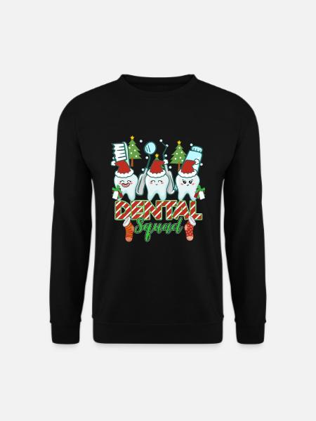 Zahn Zähne Zahnarzt Zahnmedizinische Angestellte - Unisex Pullover - Schwarz