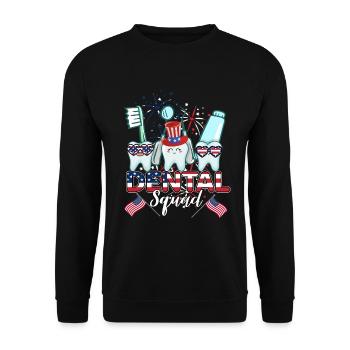 Dents dentaires Dentiste Dentiste - Sweat-shirt Unisexe - noir - Devant - Alina (178cm) & Michal (187cm)