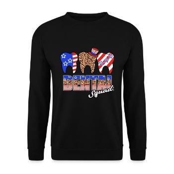 Zahn Zähne Zahnarzt Zahnmedizinische Angestellte - Unisex Pullover - Schwarz - Vorne - Alina (178cm) & Michal (187cm)