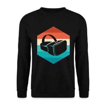 Virtual Reality VR Gift - Unisex Sweatshirt - black - Front - Alina (178cm) & Michal (187cm)