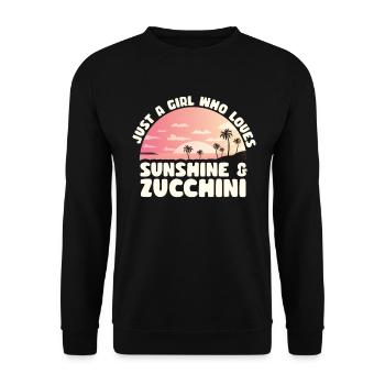 Courgette - Unisex Sweatshirt - black - Front - Alina (178cm) & Michal (187cm)