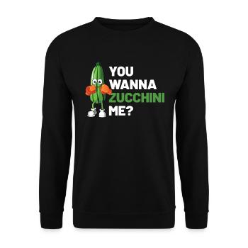 Courgette - Unisex Sweatshirt - black - Front - Alina (178cm) & Michal (187cm)