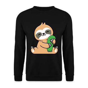 Courgette - Unisex Sweatshirt - black - Front - Alina (178cm) & Michal (187cm)