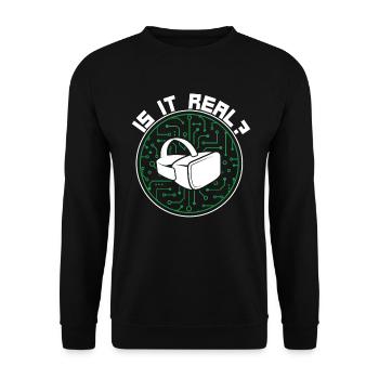 Virtual Reality VR Gift - Unisex Sweatshirt - black - Front - Alina (178cm) & Michal (187cm)