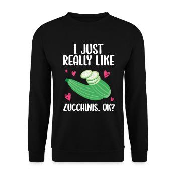 Courgette - Unisex Sweatshirt - black - Front - Alina (178cm) & Michal (187cm)
