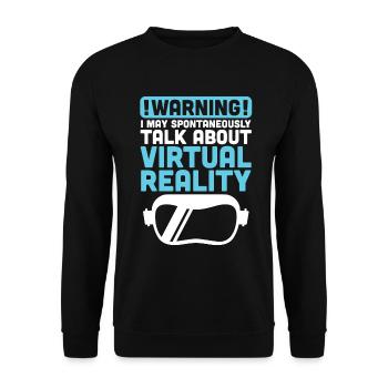 Cadeau VR de réalité virtuelle - Sweat-shirt Unisexe - noir - Devant - Alina (178cm) & Michal (187cm)