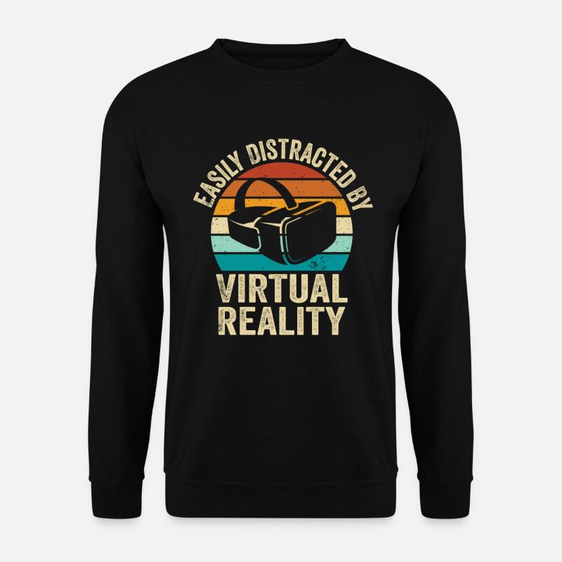Virtual Reality VR Gift - Unisex Sweatshirt - black
