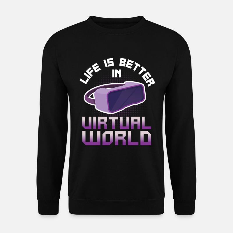 Virtual Reality VR Gift - Unisex Sweatshirt - black