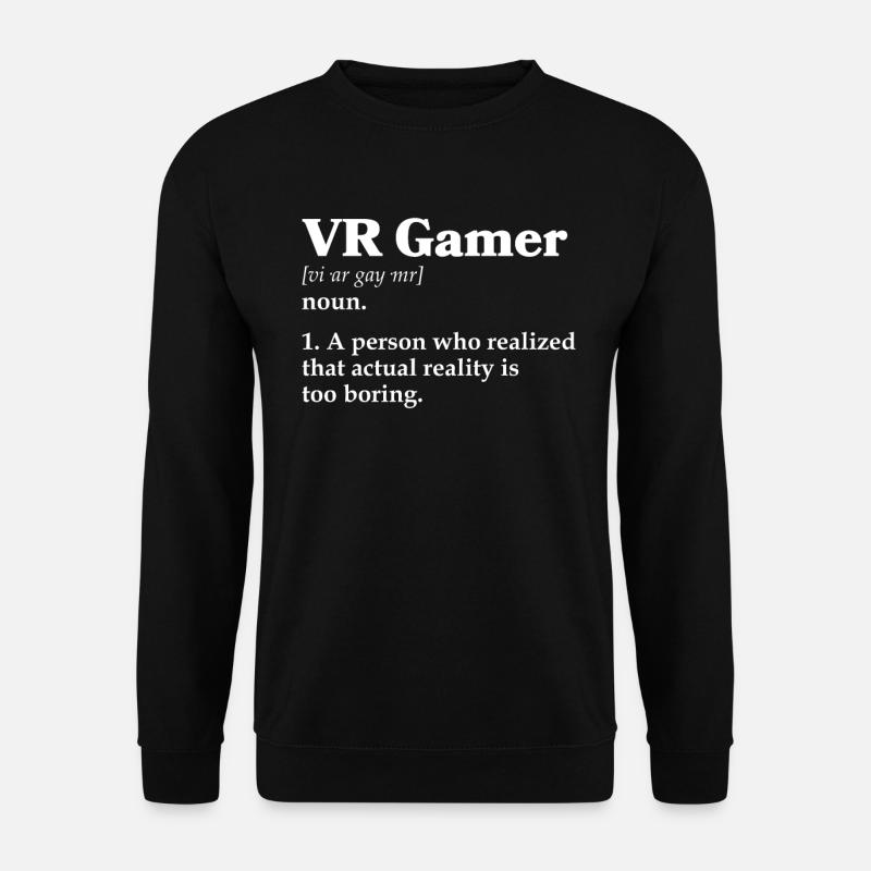 Virtual Reality VR Gift - Unisex Sweatshirt - black