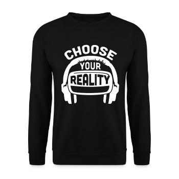 Virtual Reality VR Gift - Unisex Sweatshirt - black - Front - Alina (178cm) & Michal (187cm)