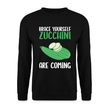 Courgette - Unisex Sweatshirt - black - Front - Alina (178cm) & Michal (187cm)