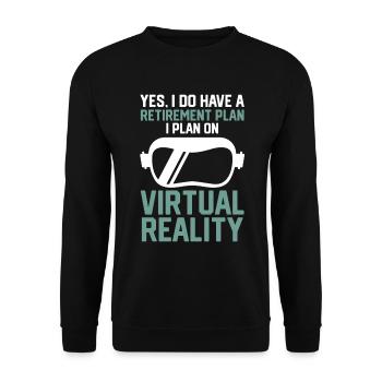 Cadeau VR de réalité virtuelle - Sweat-shirt Unisexe - noir - Devant - Alina (178cm) & Michal (187cm)