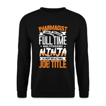 Pharmacist - Unisex Sweatshirt - black - Front - Alina (178cm) & Michal (187cm)