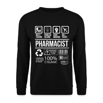 Pharmacist - Unisex Sweatshirt - black - Front - Alina (178cm) & Michal (187cm)