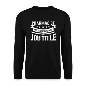 Pharmacist - Unisex Sweatshirt - black - Front - Alina (178cm) & Michal (187cm)