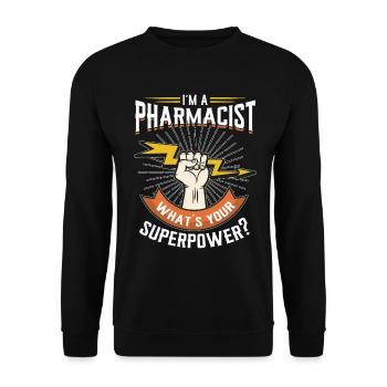 Pharmacist - Unisex Sweatshirt - black - Front - Alina (178cm) & Michal (187cm)
