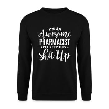 Pharmacist - Unisex Sweatshirt - black - Front - Alina (178cm) & Michal (187cm)