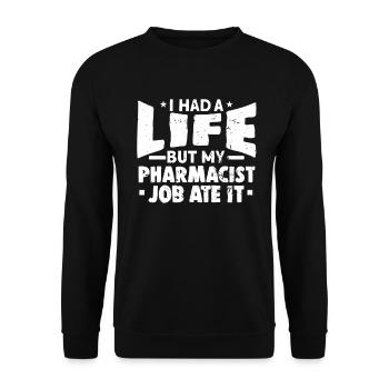 Pharmacist - Unisex Sweatshirt - black - Front - Alina (178cm) & Michal (187cm)