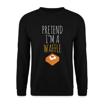 Faire semblant d’être une gaufre - Sweat-shirt Unisexe - noir - Devant - Alina (178cm) & Michal (187cm)