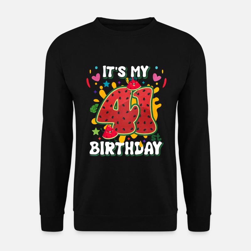 41. Geburtstag Wassermelone - Unisex Pullover - Schwarz
