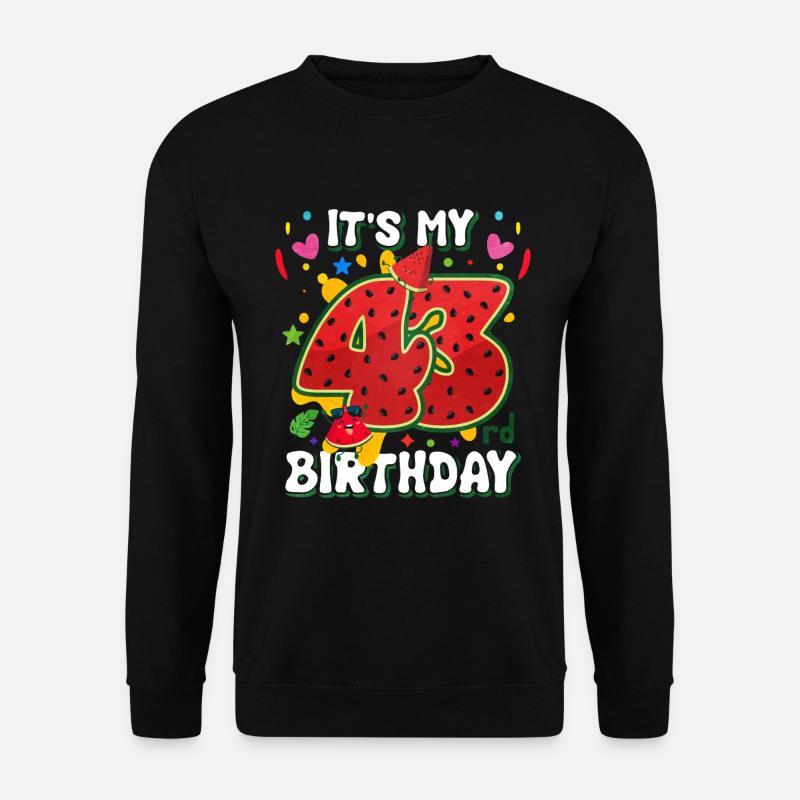 43e anniversaire Pastèque - Sweat-shirt Unisexe - noir