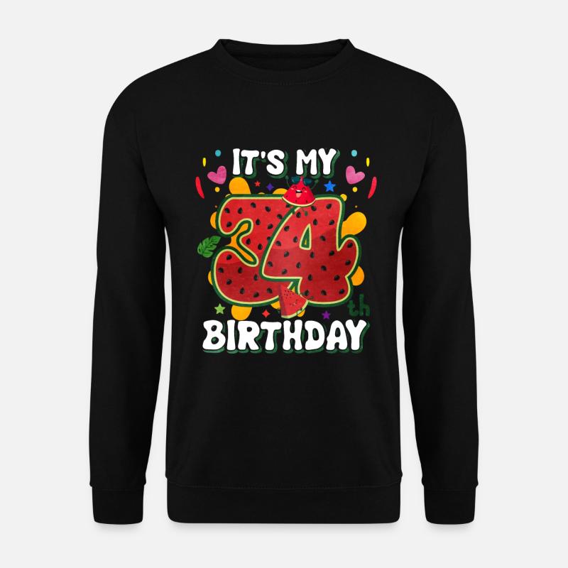 34e anniversaire Pastèque - Sweat-shirt Unisexe - noir