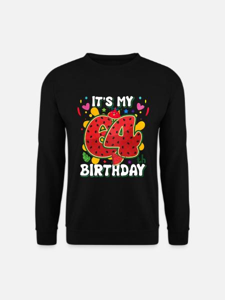 64th Birthday Watermelon - Unisex Sweatshirt - black