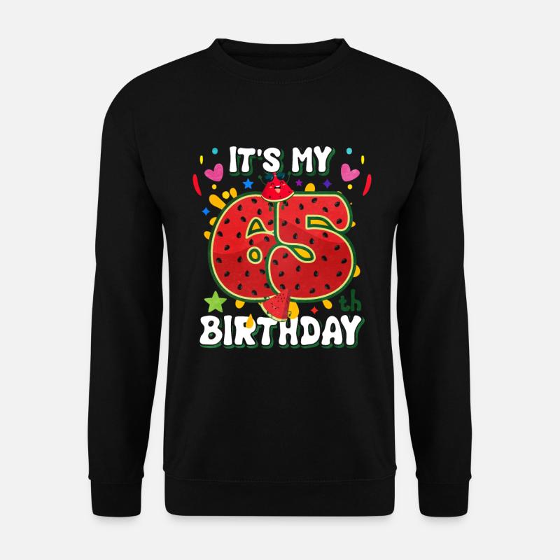 65th Birthday Watermelon - Unisex Sweatshirt - black