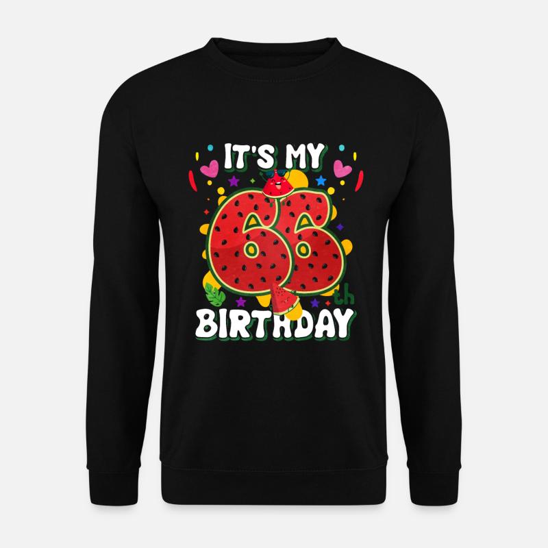 66th Birthday Watermelon - Unisex Sweatshirt - black