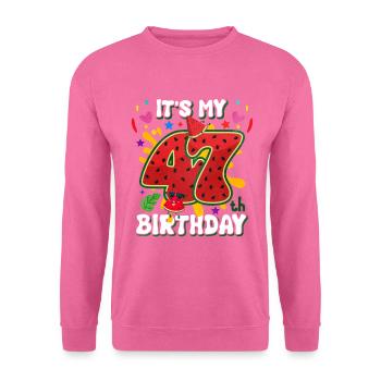 47. Geburtstag Wassermelone - Unisex Pullover - Pink - Vorne