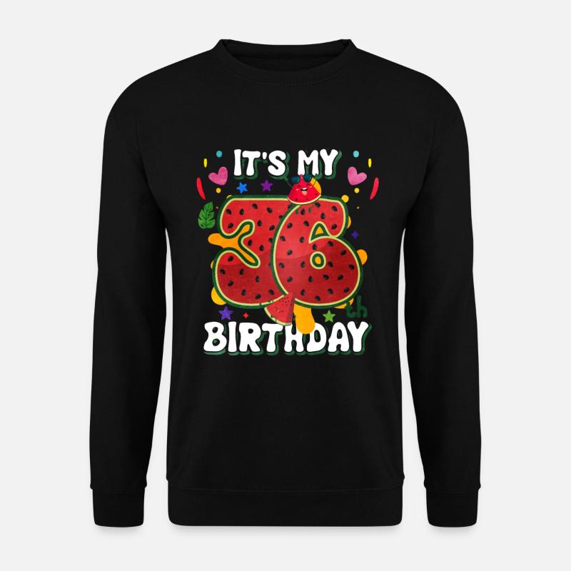 36th Birthday Watermelon - Unisex Sweatshirt - black