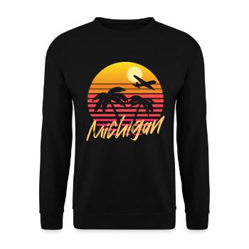 Michigan - Unisex Sweatshirt - black - Front - Alina (178cm) & Michal (187cm)